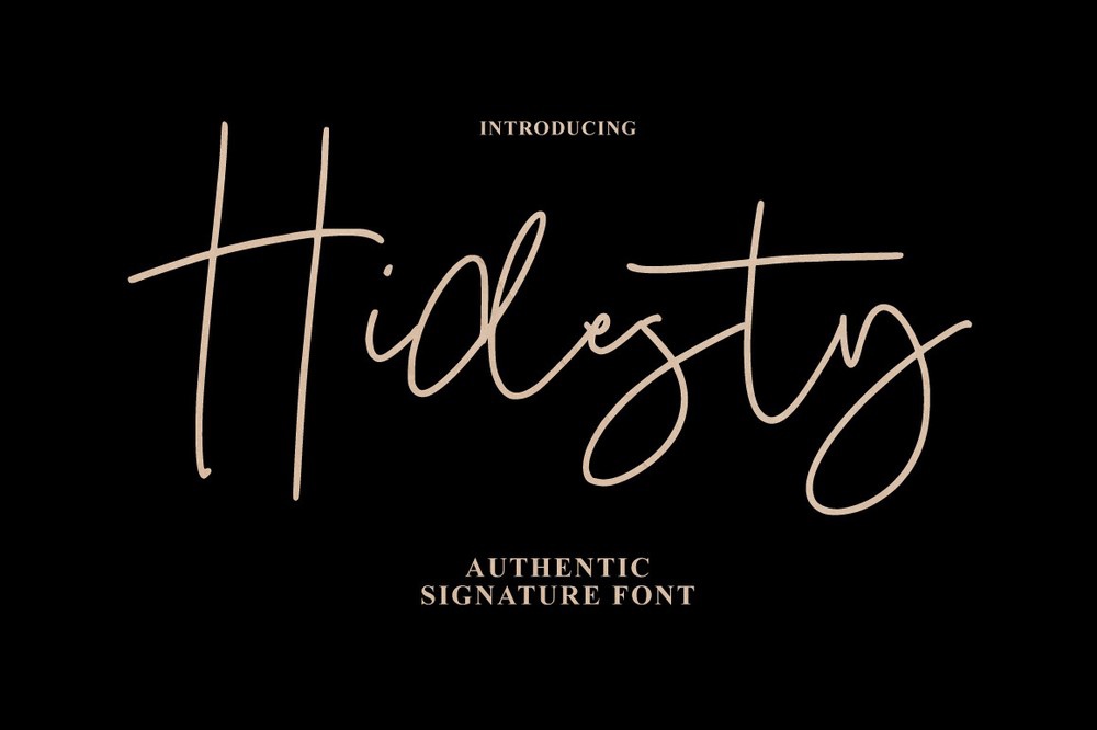 Hidesty Signature Font