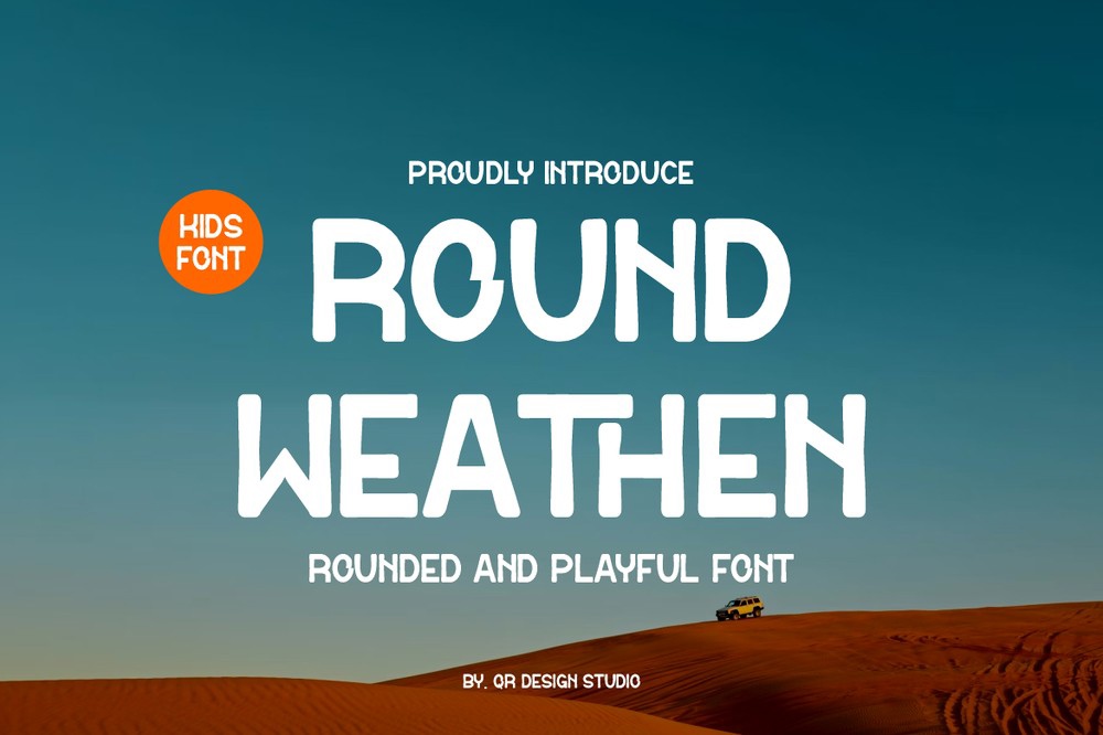 Round Weathen Font