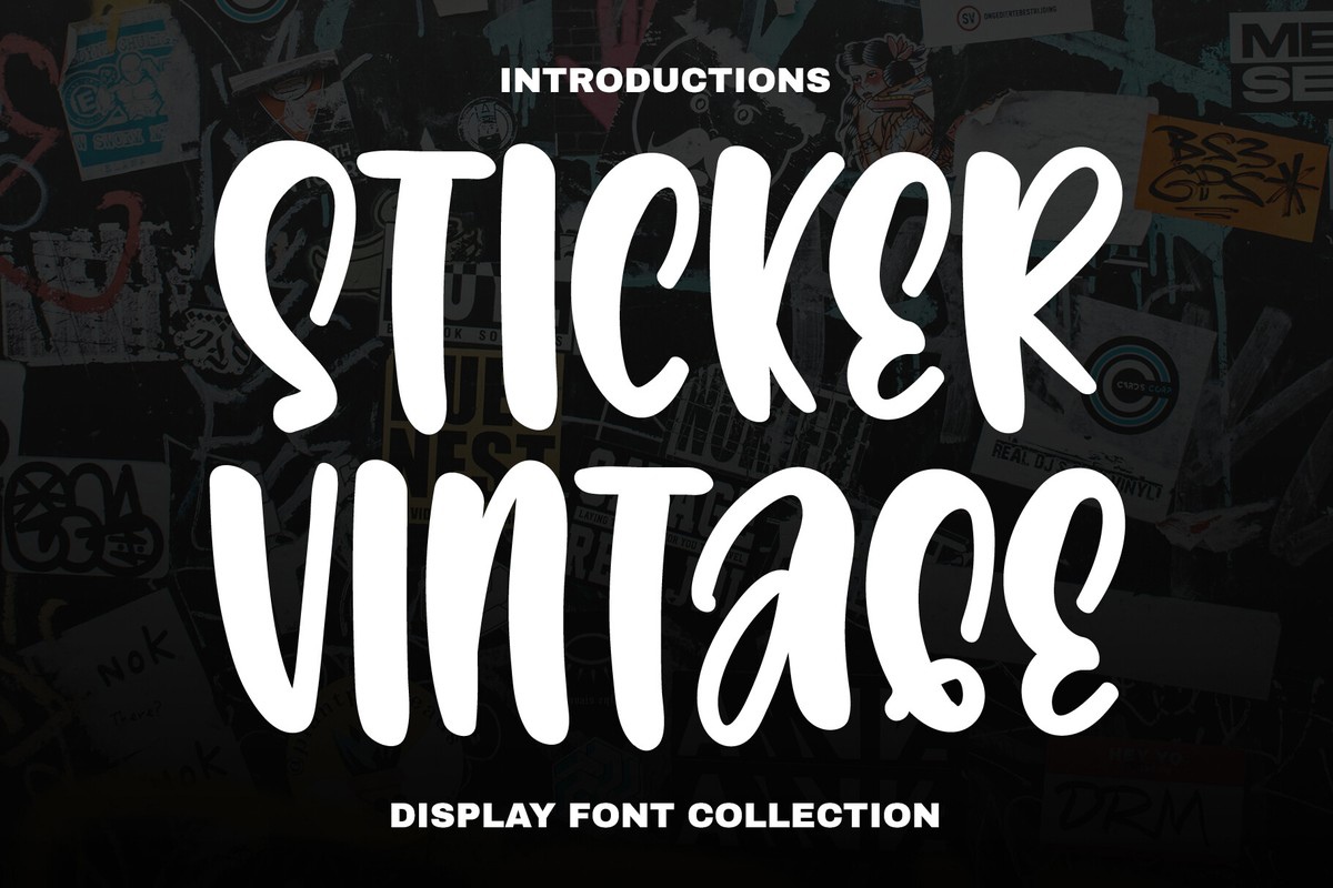 Sticker Vintage Font