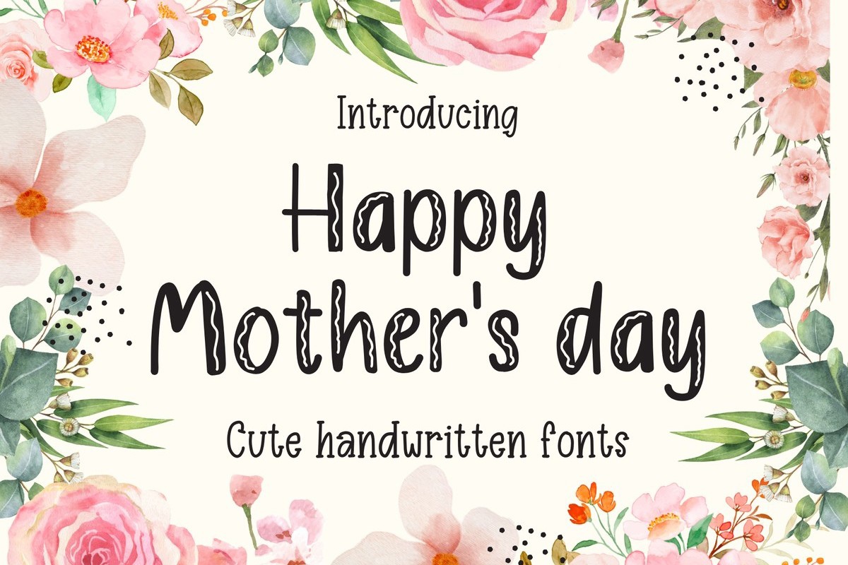 Happy Mothers Day Font