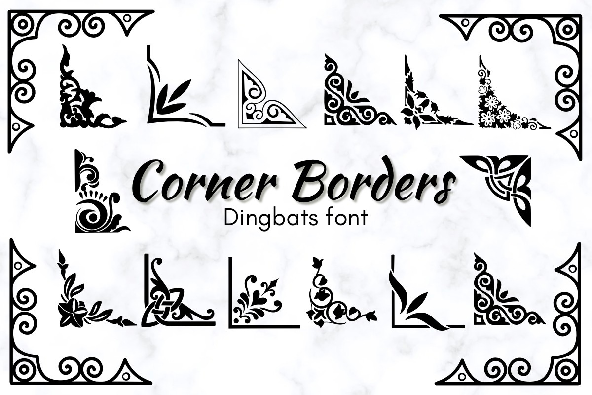 Corner Borders Font