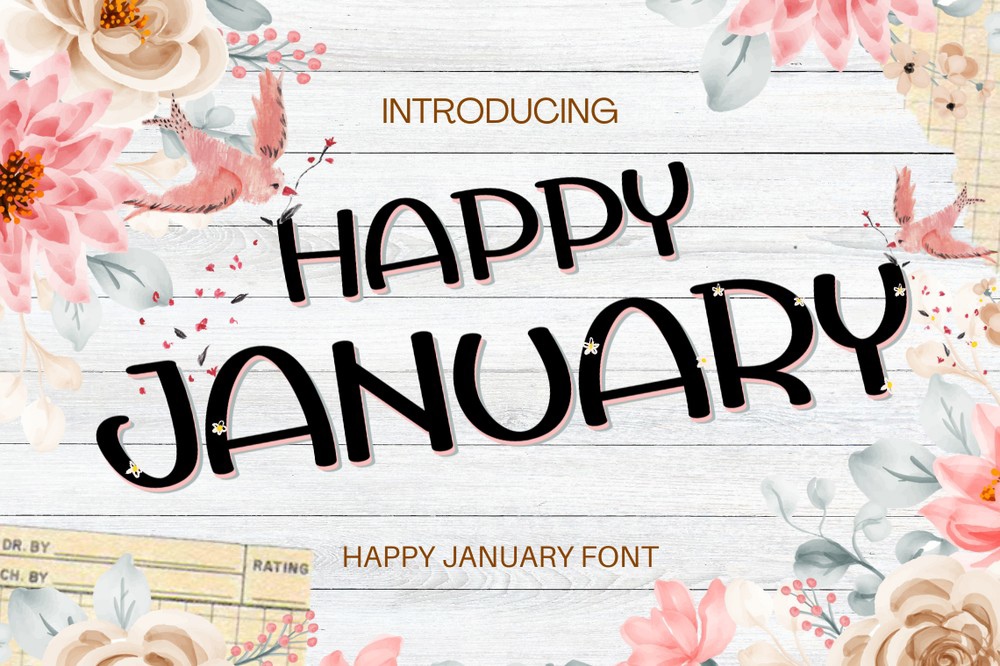 Happy January Font