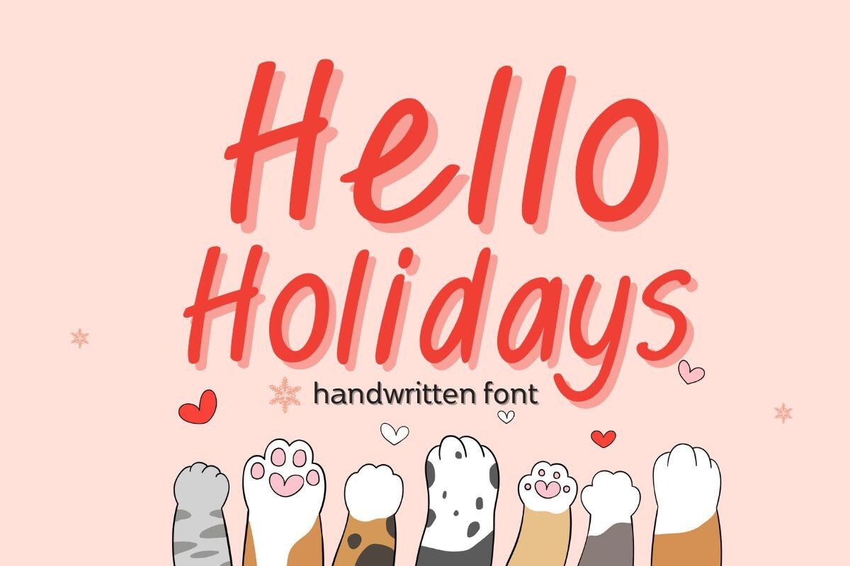 Hello Holidays Font