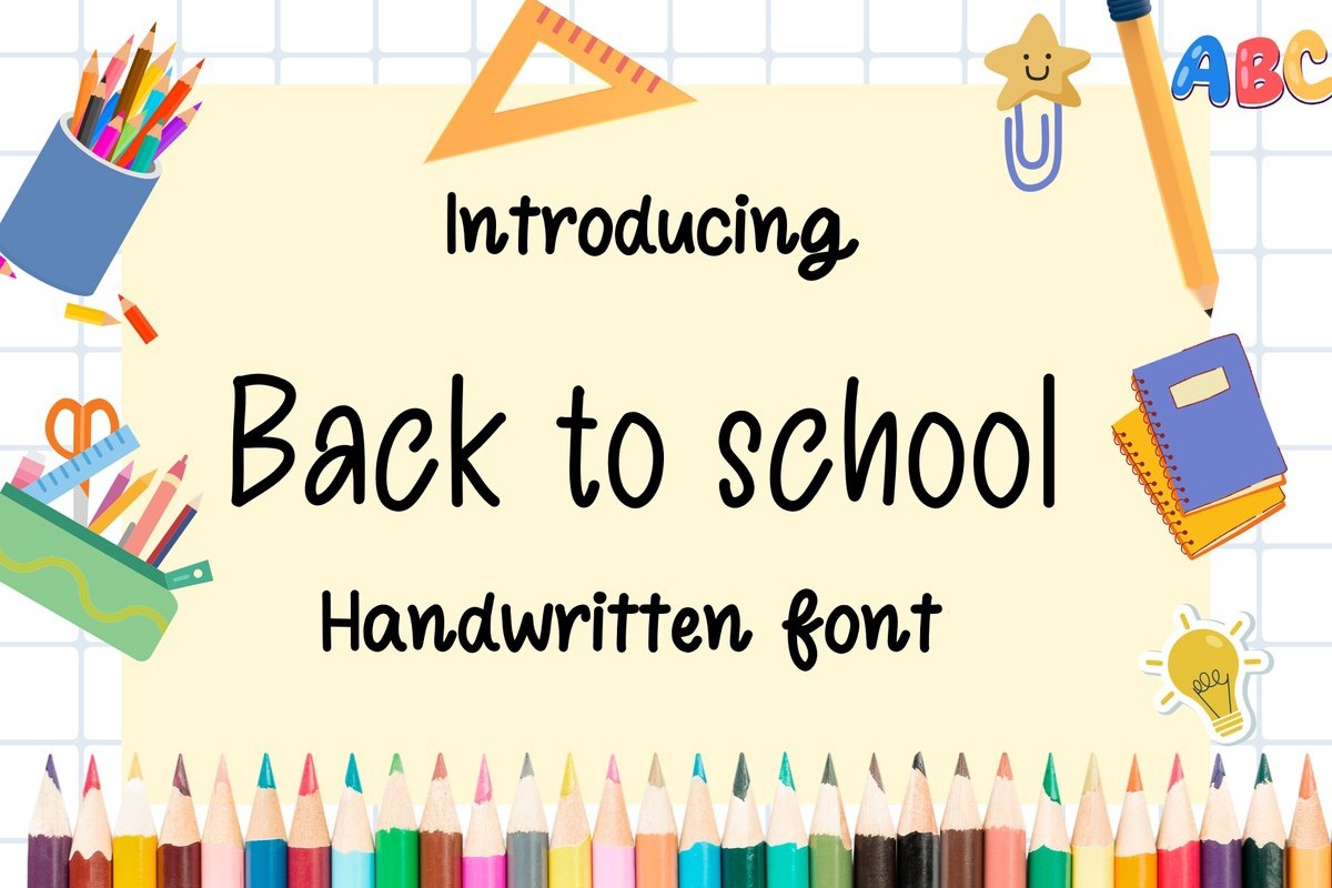 Back to School 2 Font