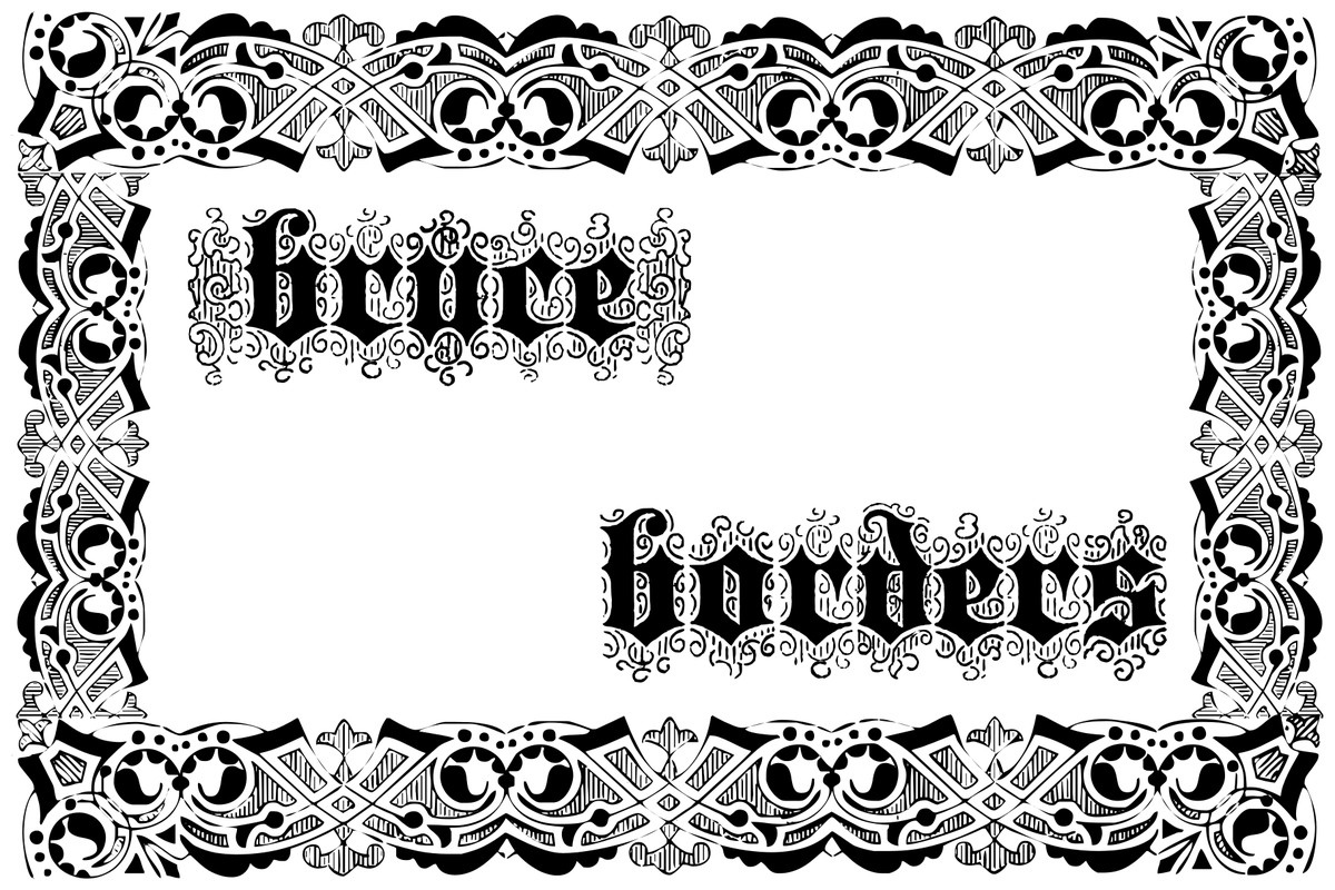 Bruce Borders Font