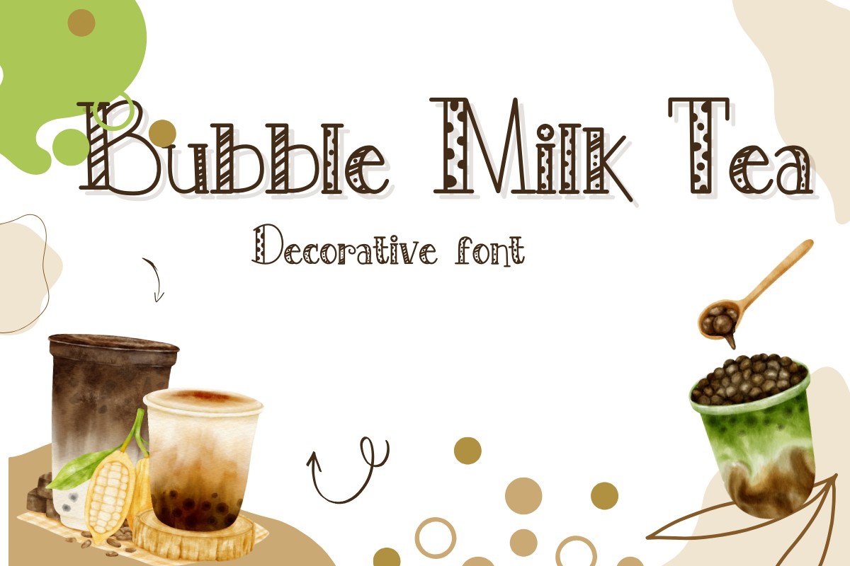 Bubble Milk Tea Font