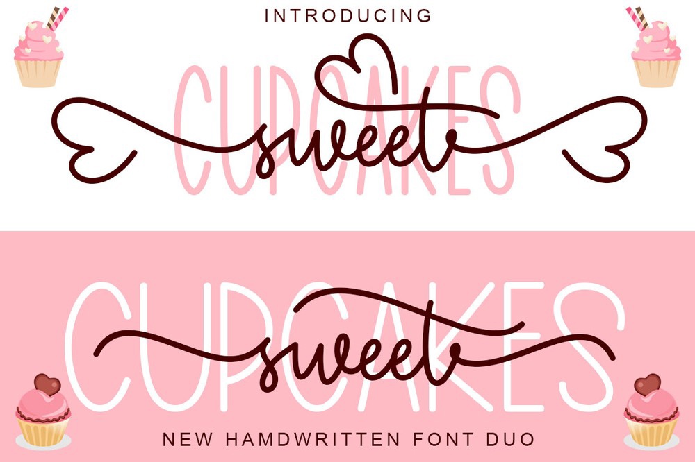 Cupcakes Sweet Duo Font