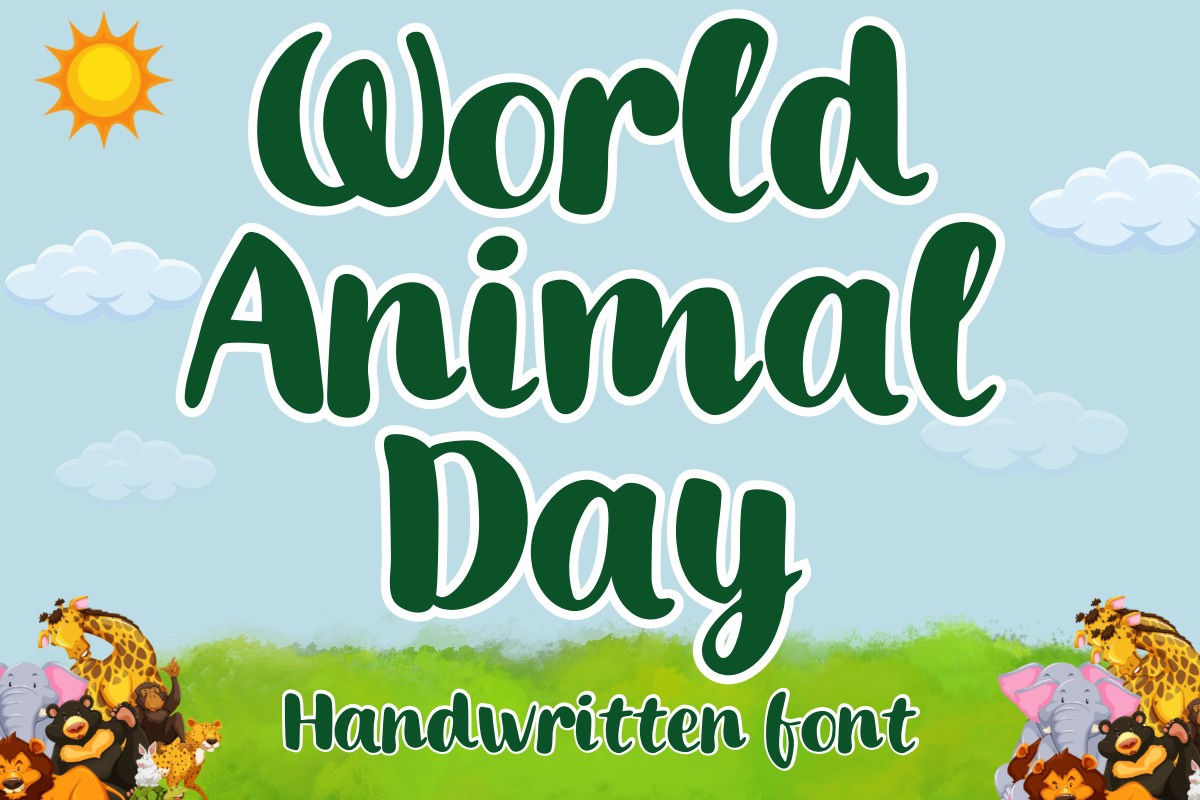 World Animal Day Font