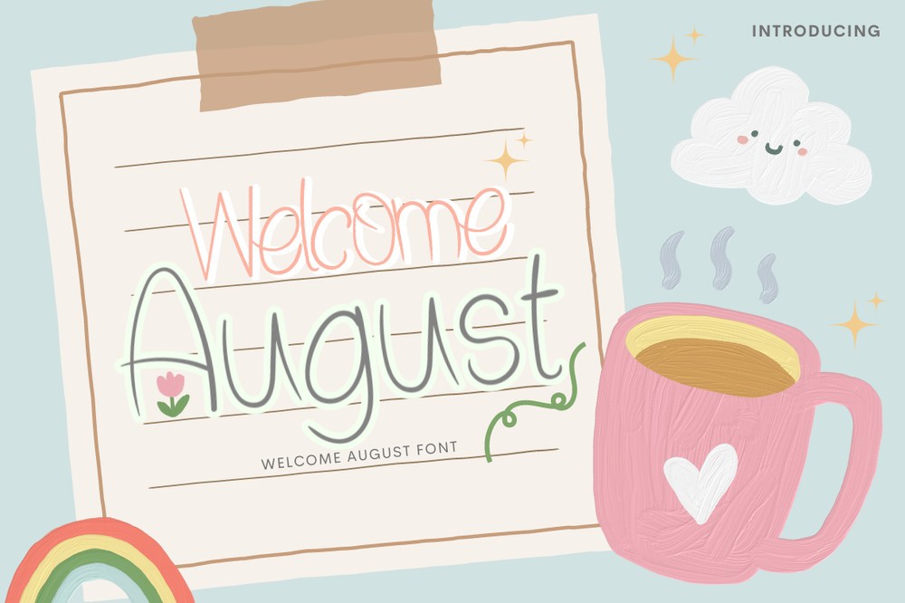 Welcome August Font