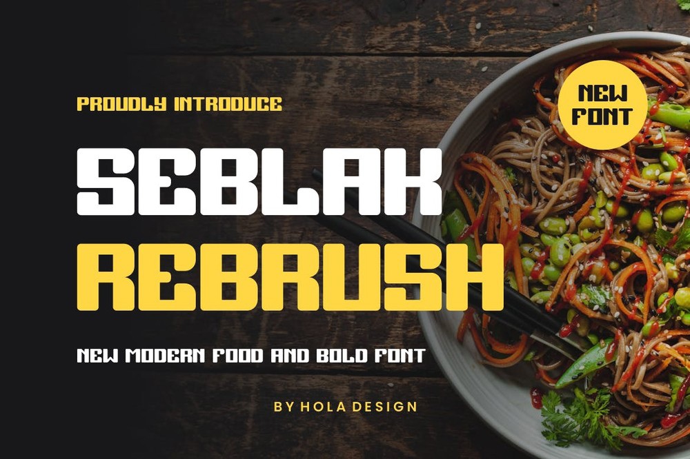 Seblak Rebrush Font