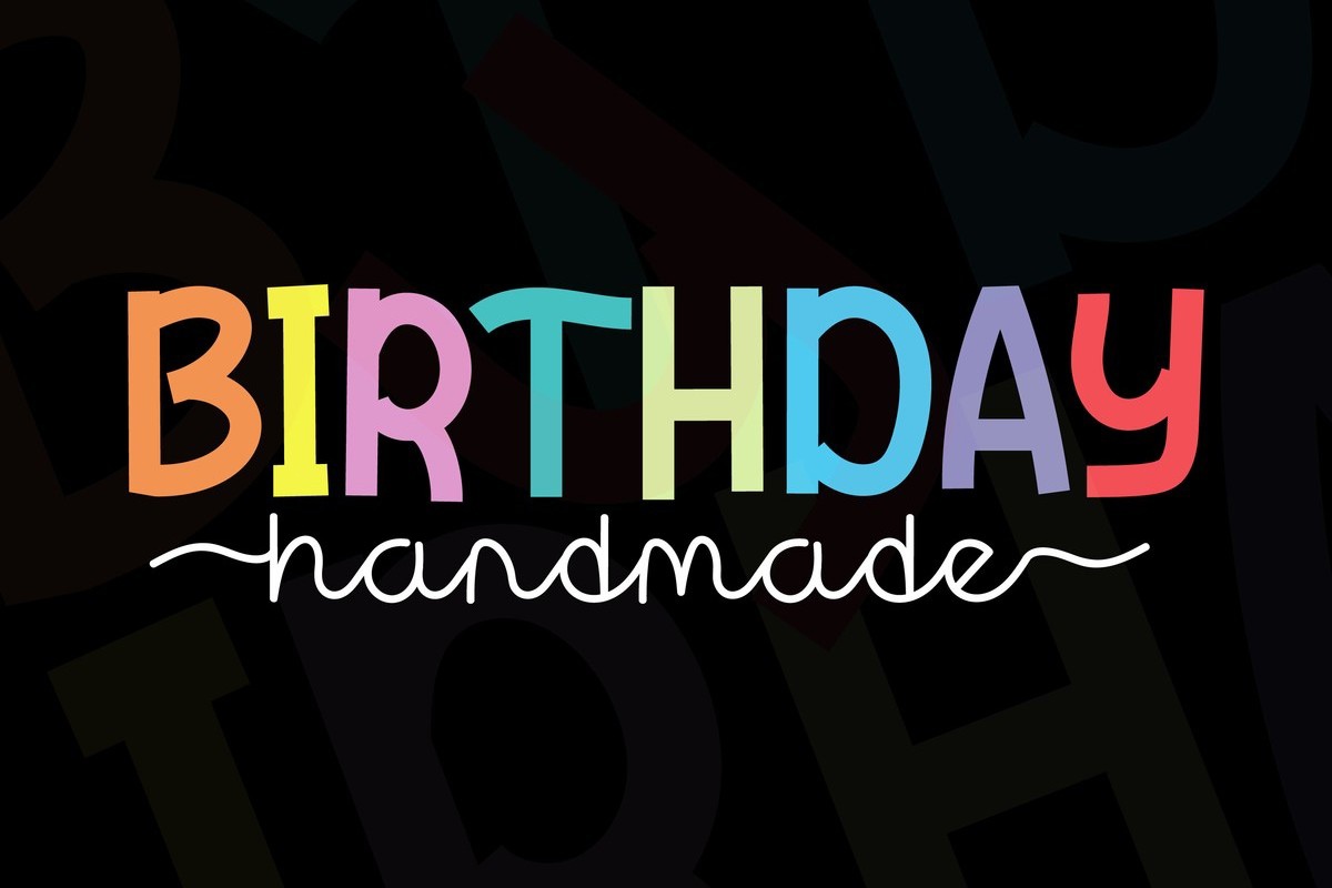 Birthday Handmade Font