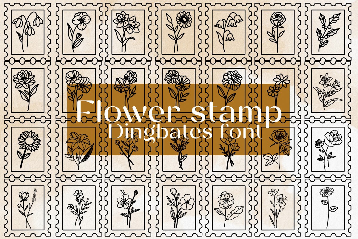 Flower Stamp Font