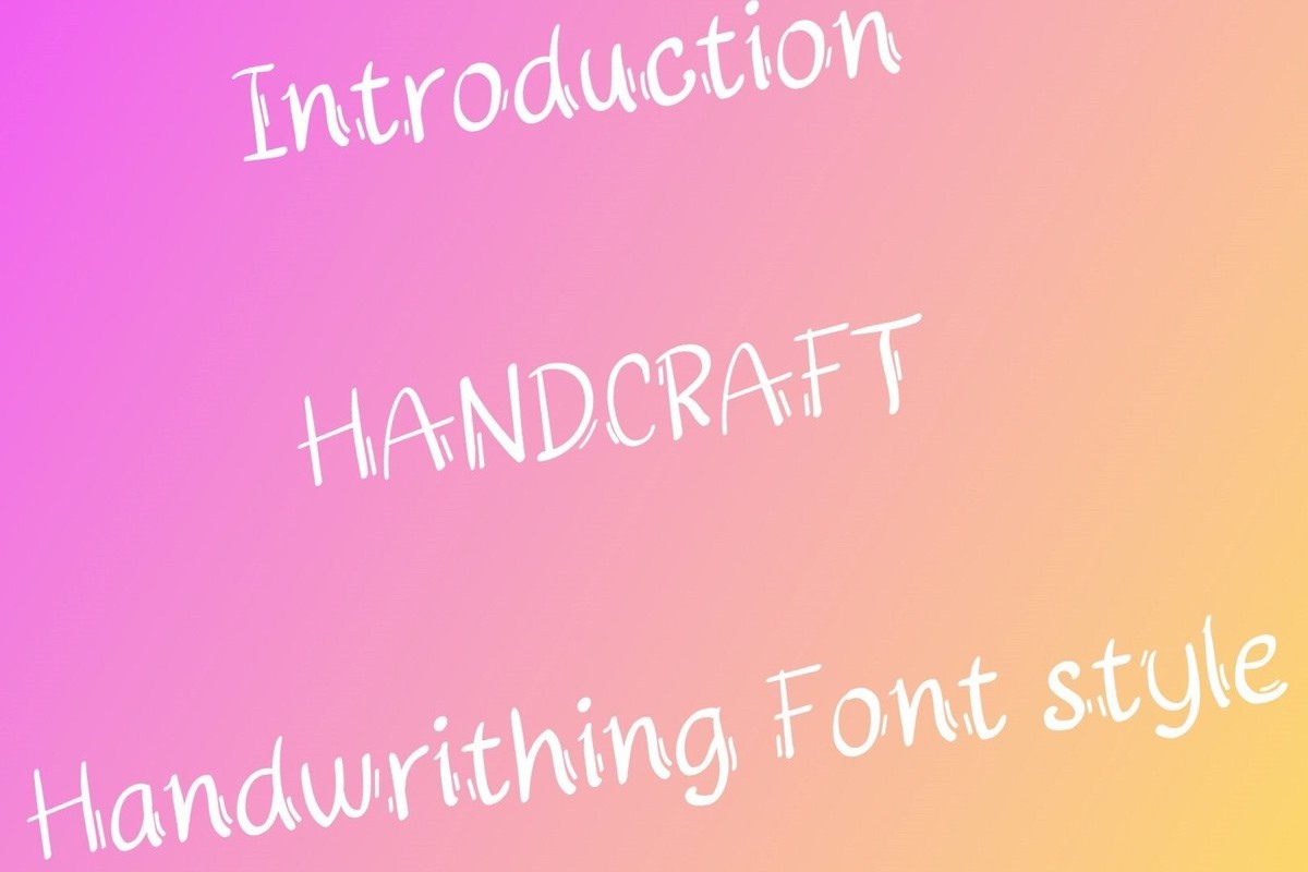 Handcraft Font