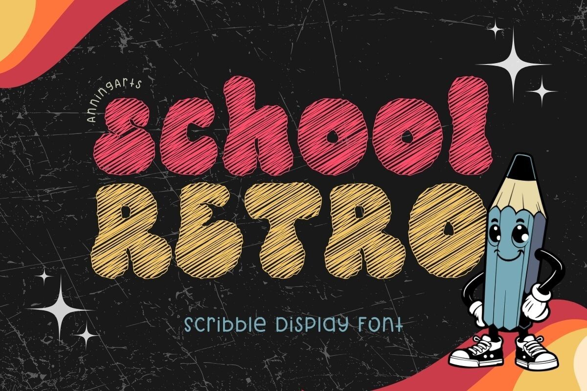 School Retro Font