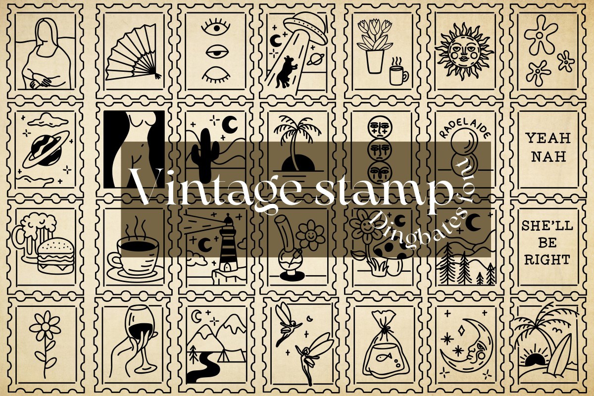 Vintage Stamp Font