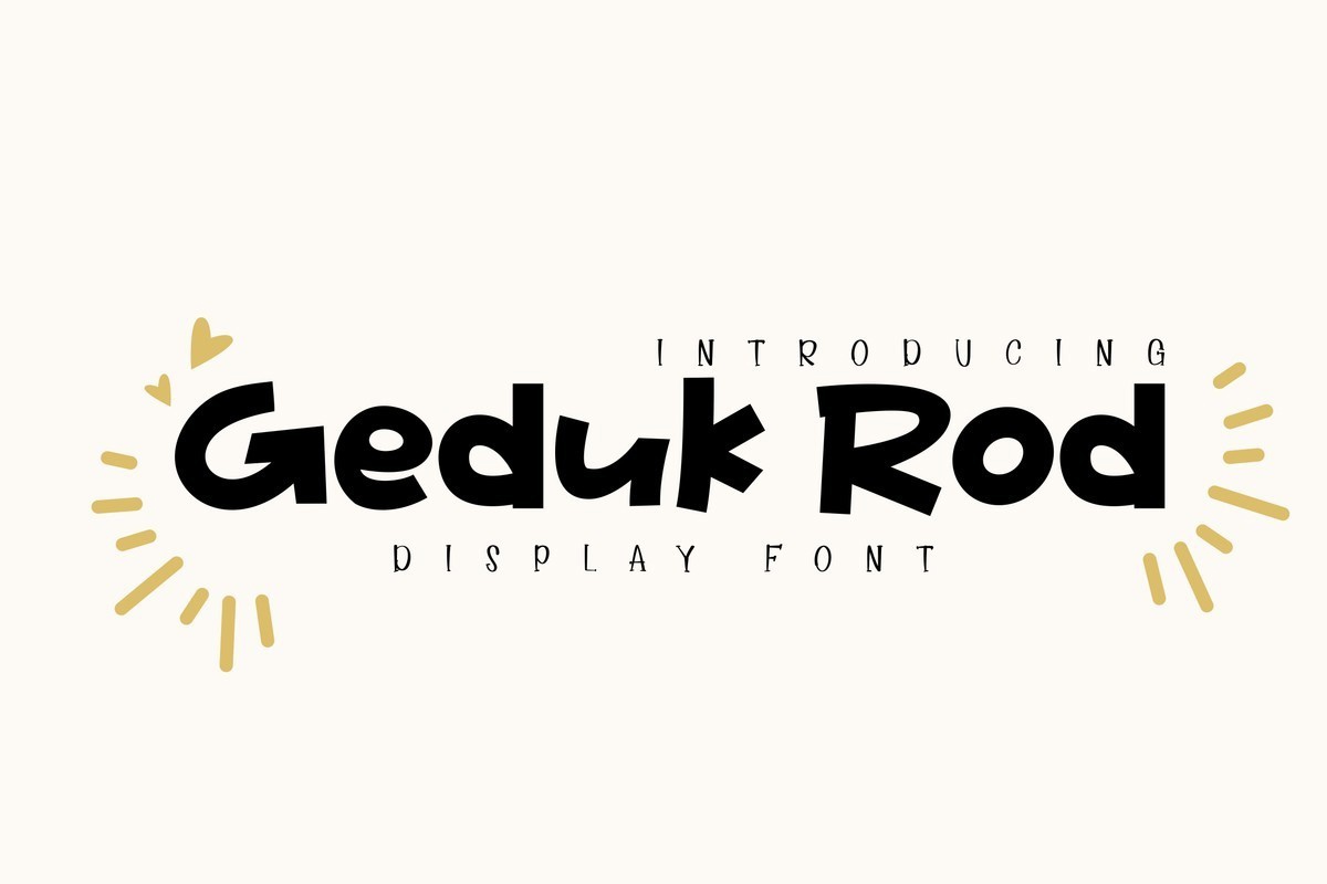 Geduk Rod Font