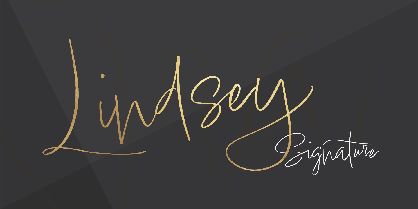 Lindsey Signature Font