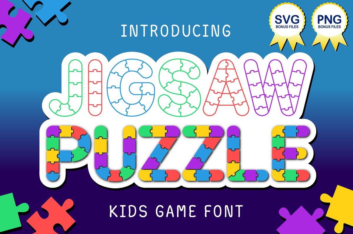 Jigsaw Puzzle Font