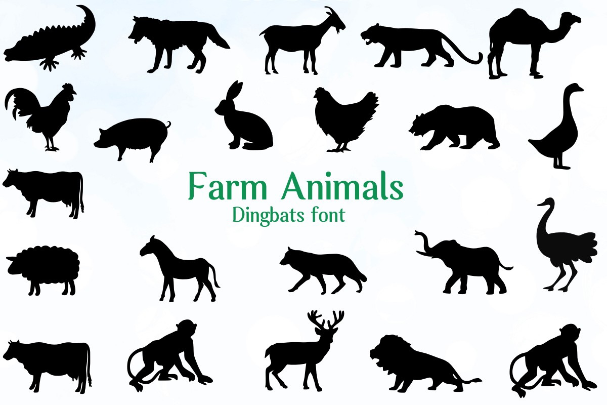 Farm Animals Font