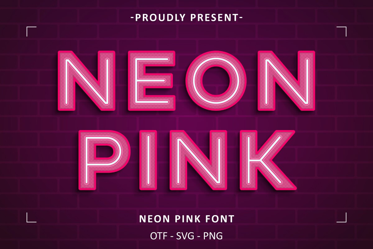 Neon Pink Font