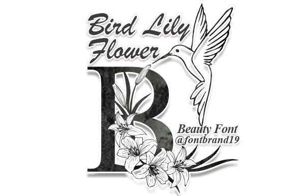 Bird Lily Flower Font