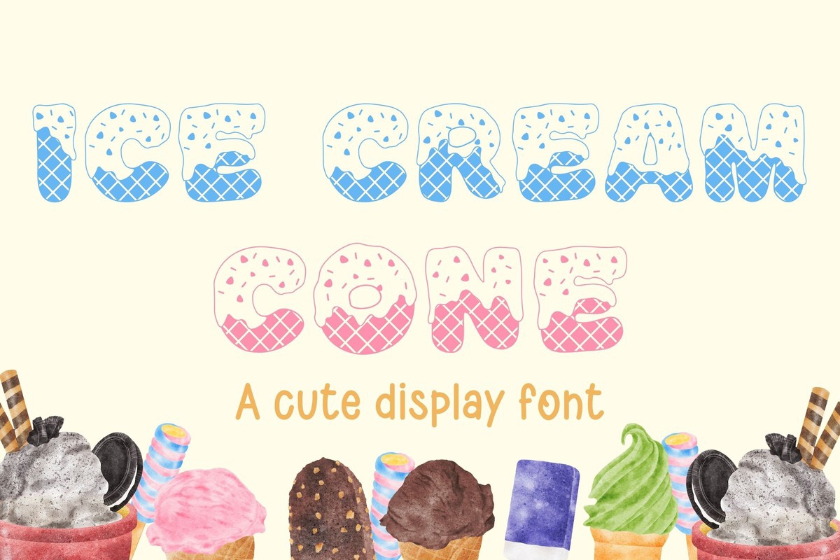 Ice Cream Cone Font