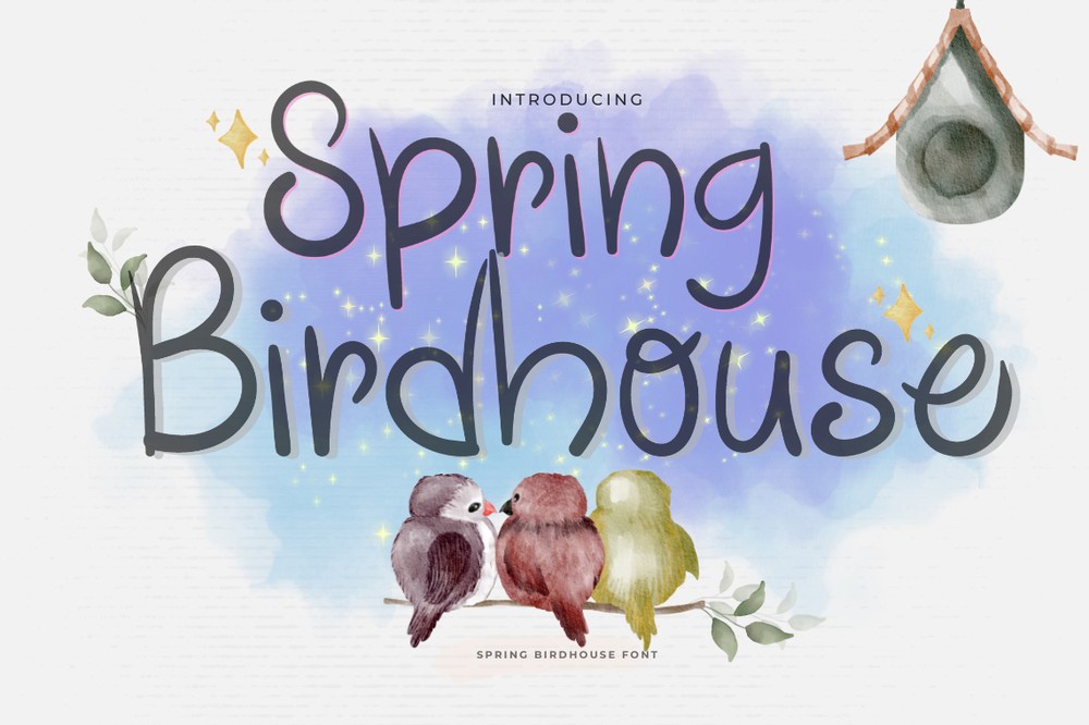 Spring Birdhouse Font