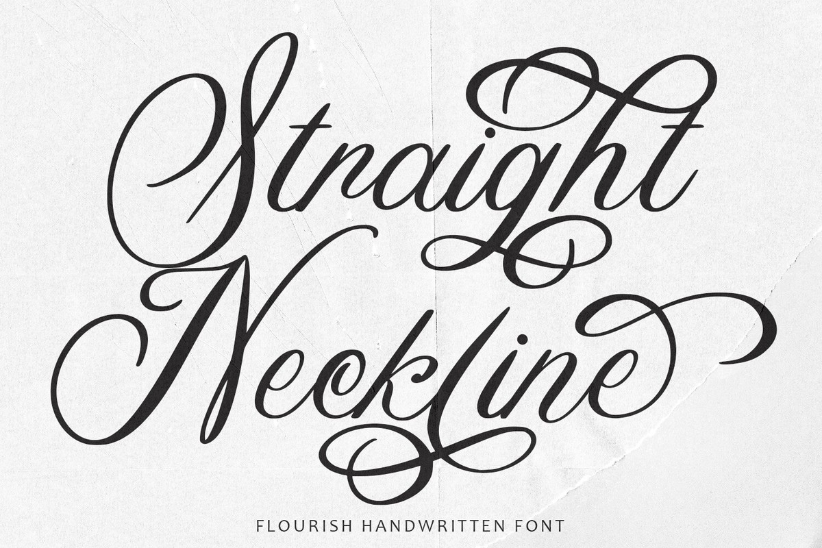 Straight Neckline Font