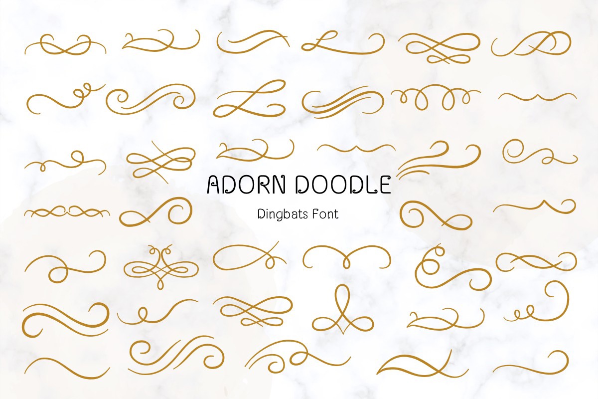 Adorn Doodle Font