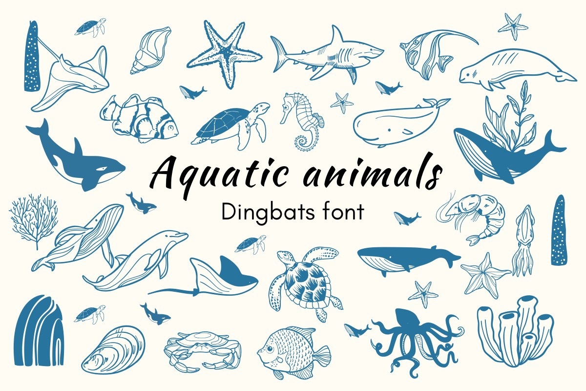 Aquatic Animals Font