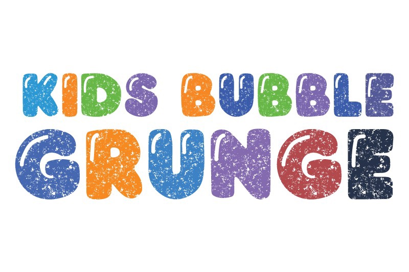 Kids Bubble Grunge Font