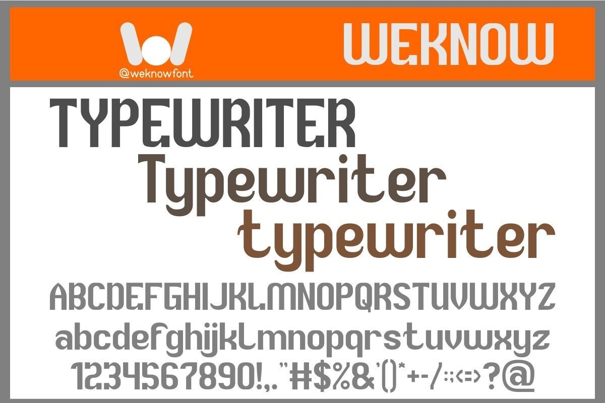 Typewriter Font