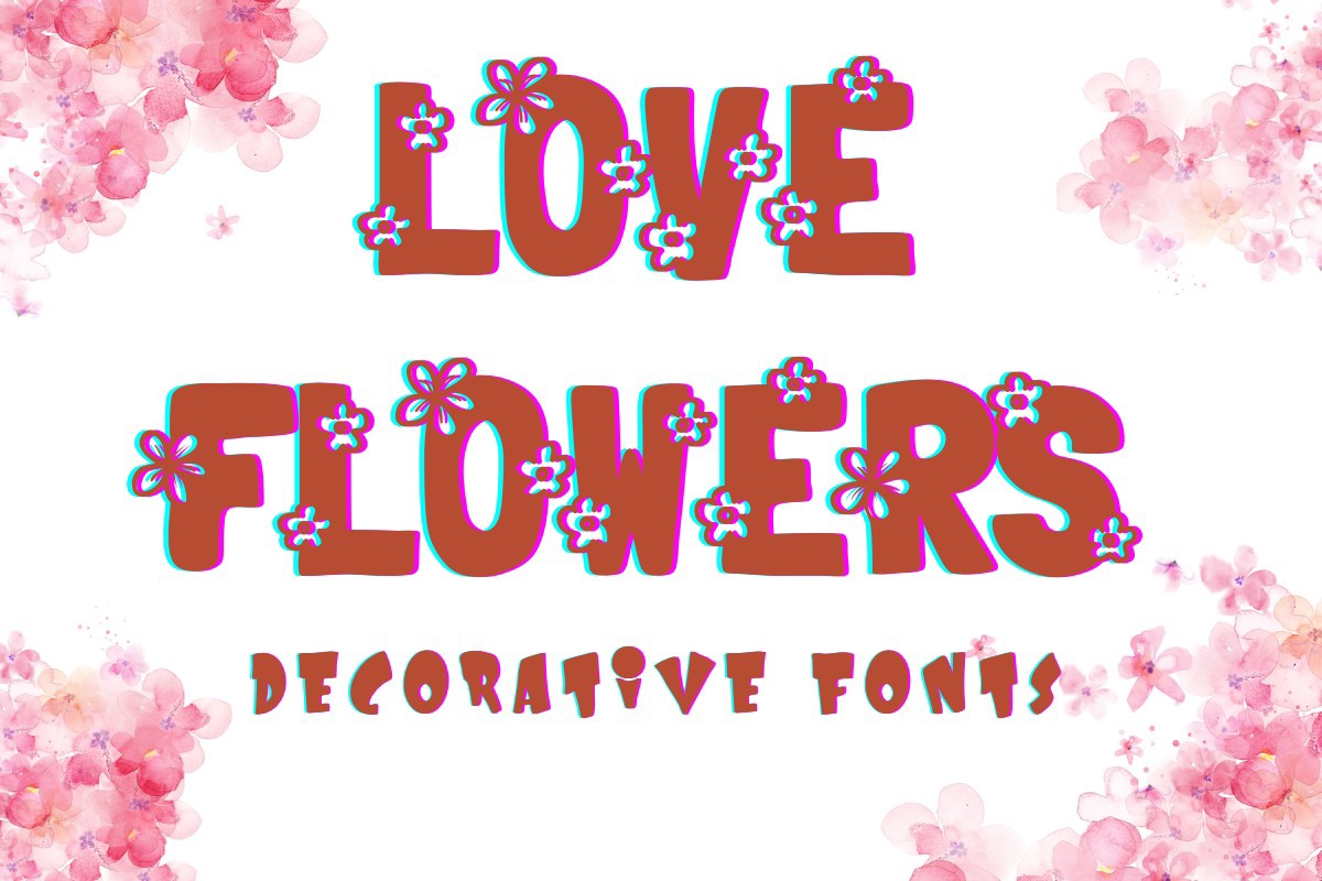 Love Flowers Font