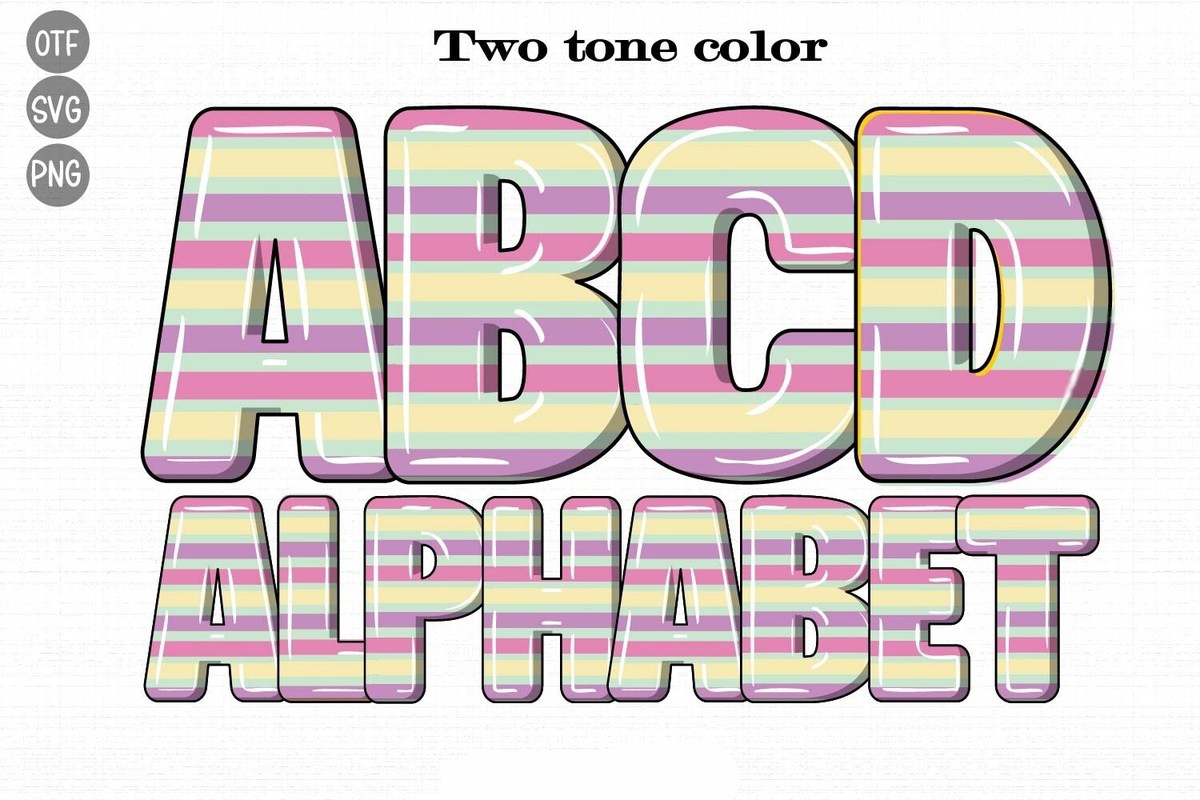 Two Tone Color Font