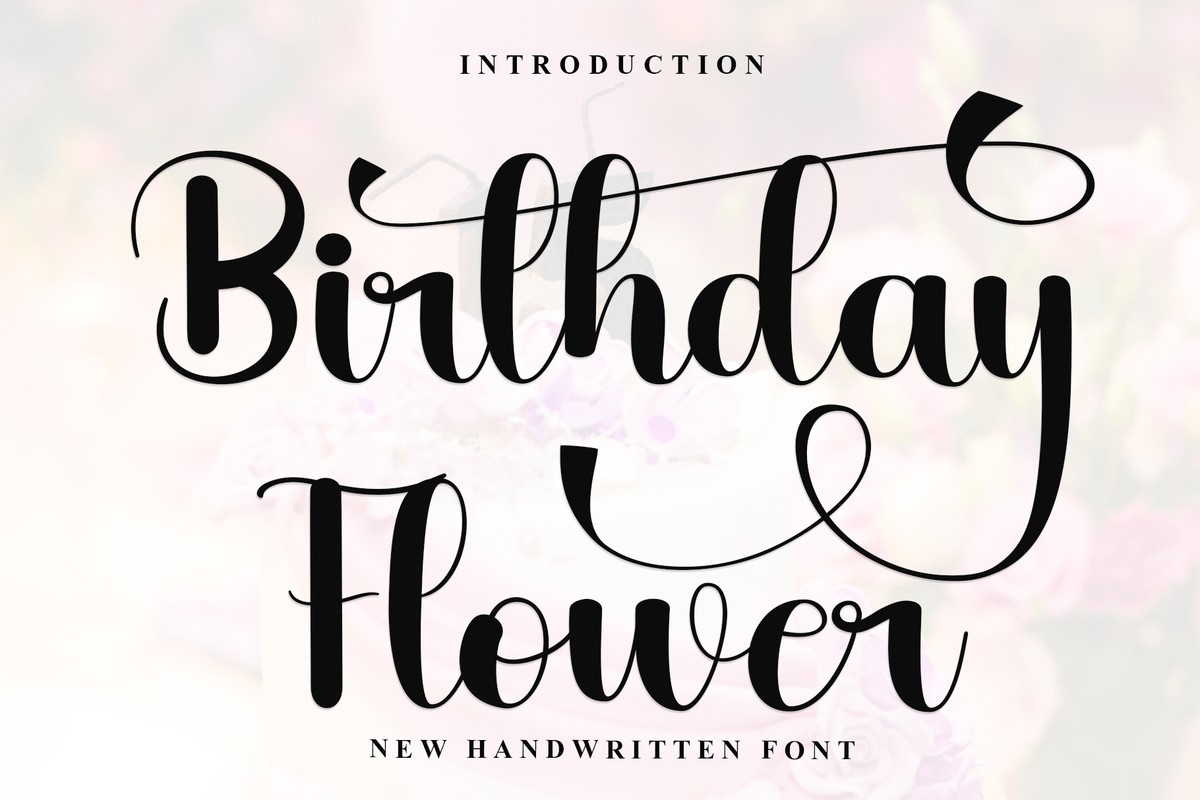 Birthday Flower Font