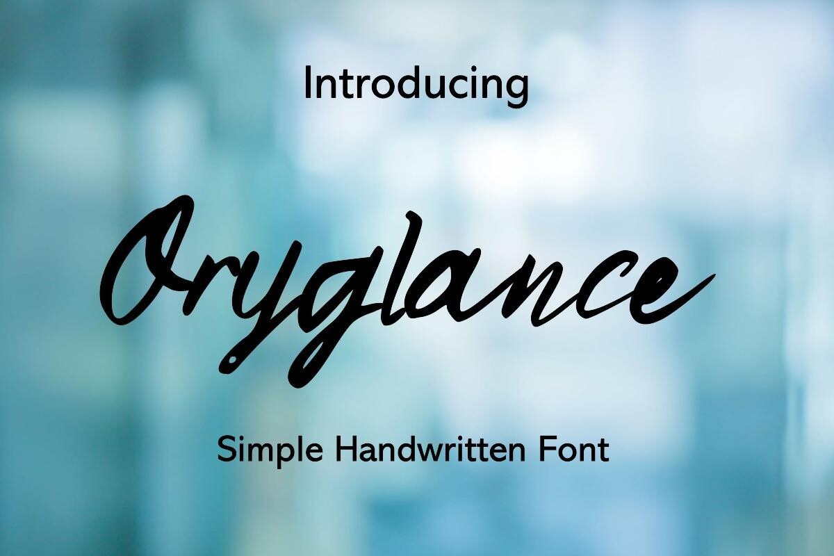 Oryglance Font