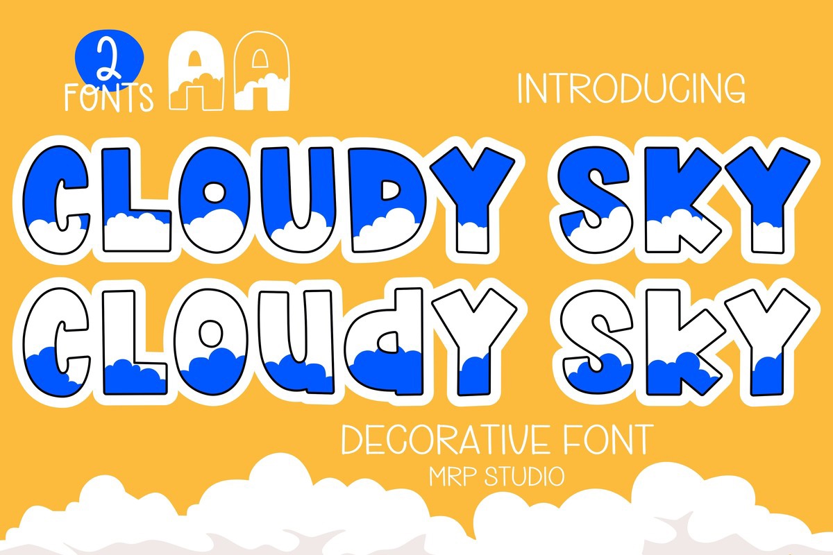 Cloudy Sky Font