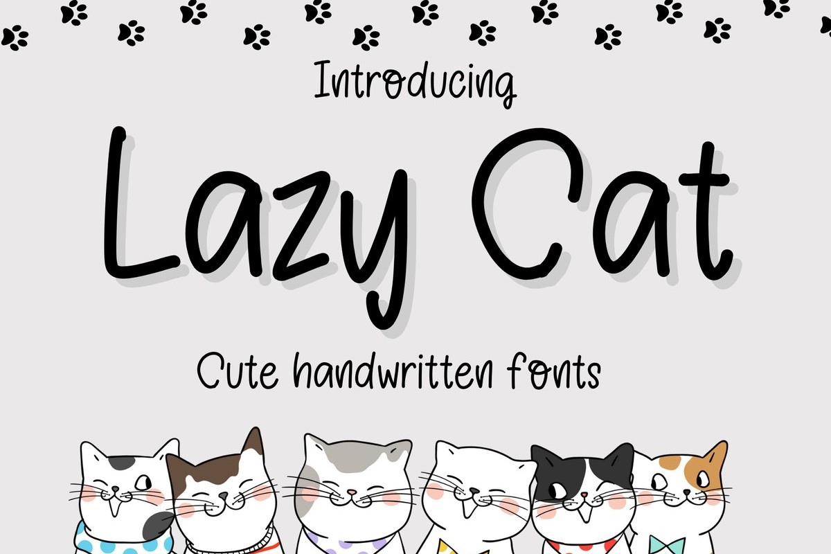 Lazy Cat Font