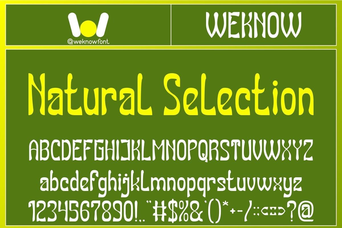 Natural Selection Font