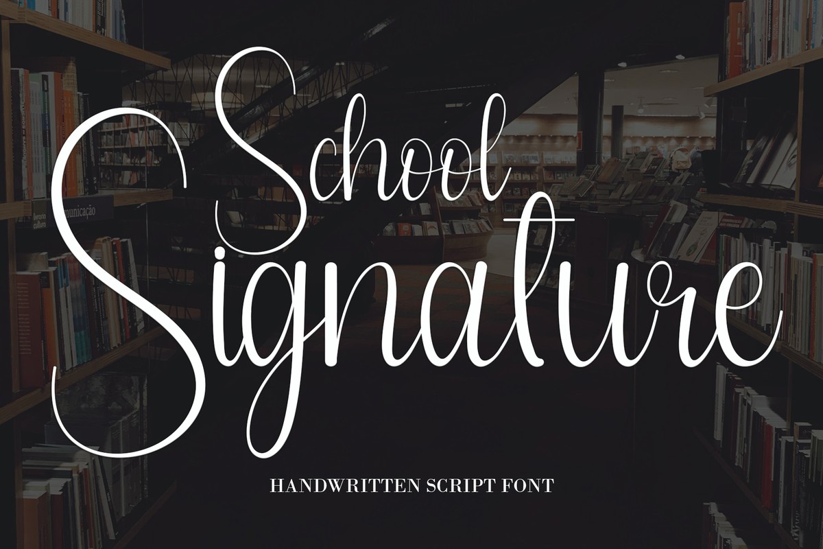 School Signature Font