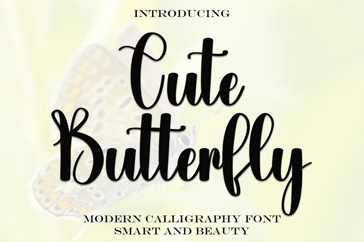 Cute Butterfly Font