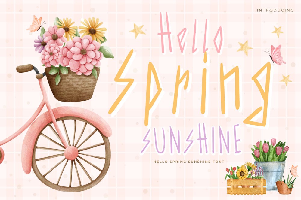 Hello Spring Sunshine Font