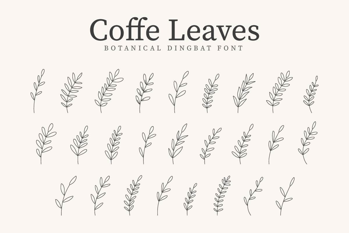 Coffe Leaves Font