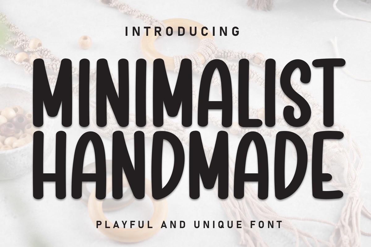 Minimalist Handmade Font