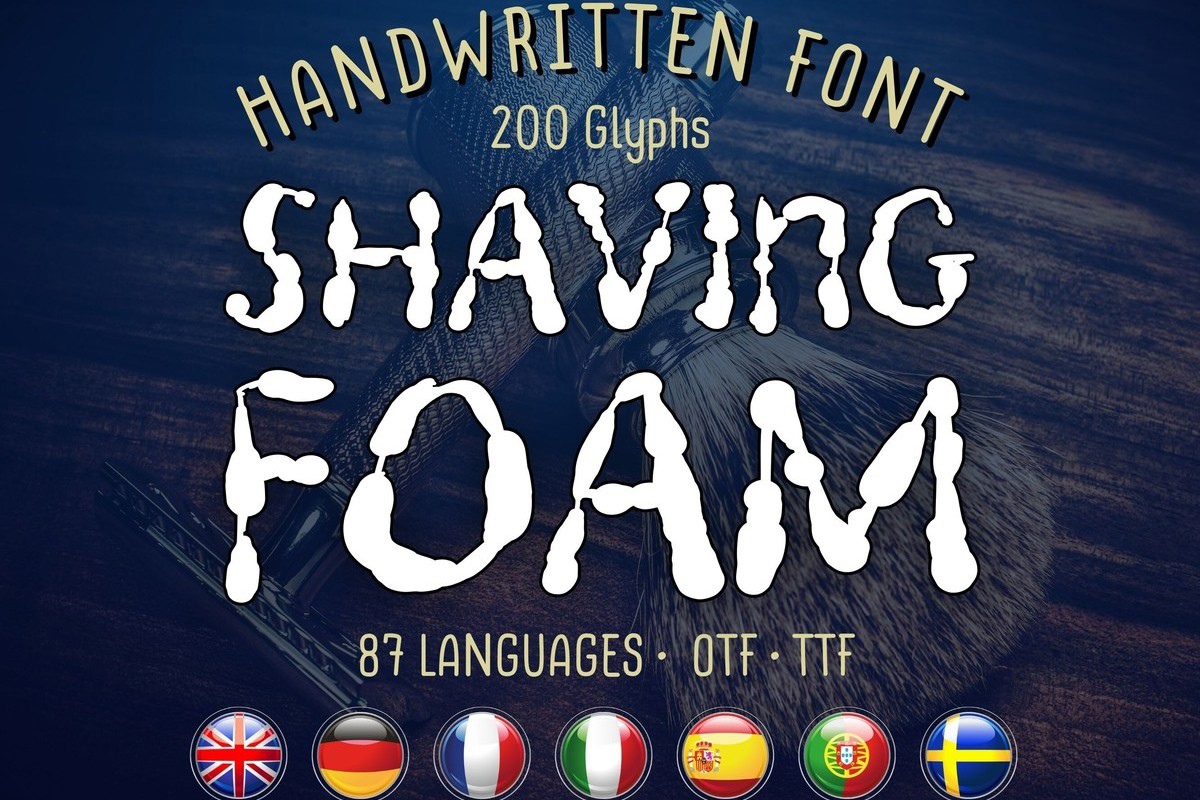 RHB Shaving Foam Font