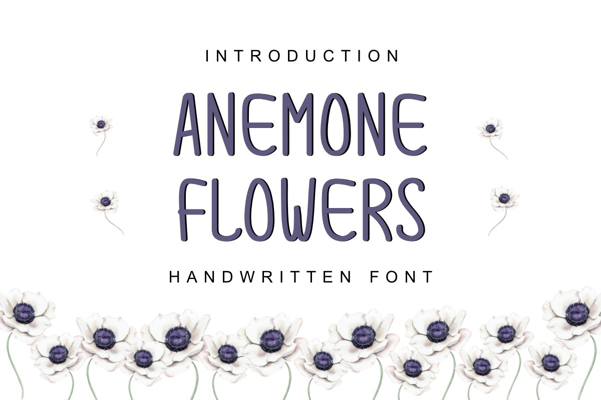 Anemone Flowers Font