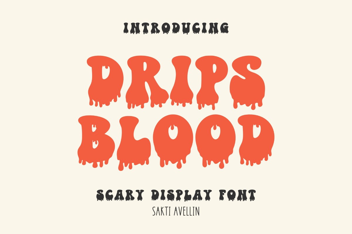 Drips Blood Font