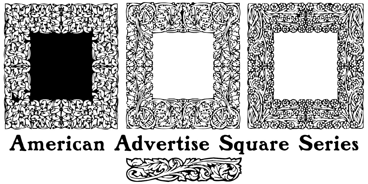 American Advertise Square Series Font