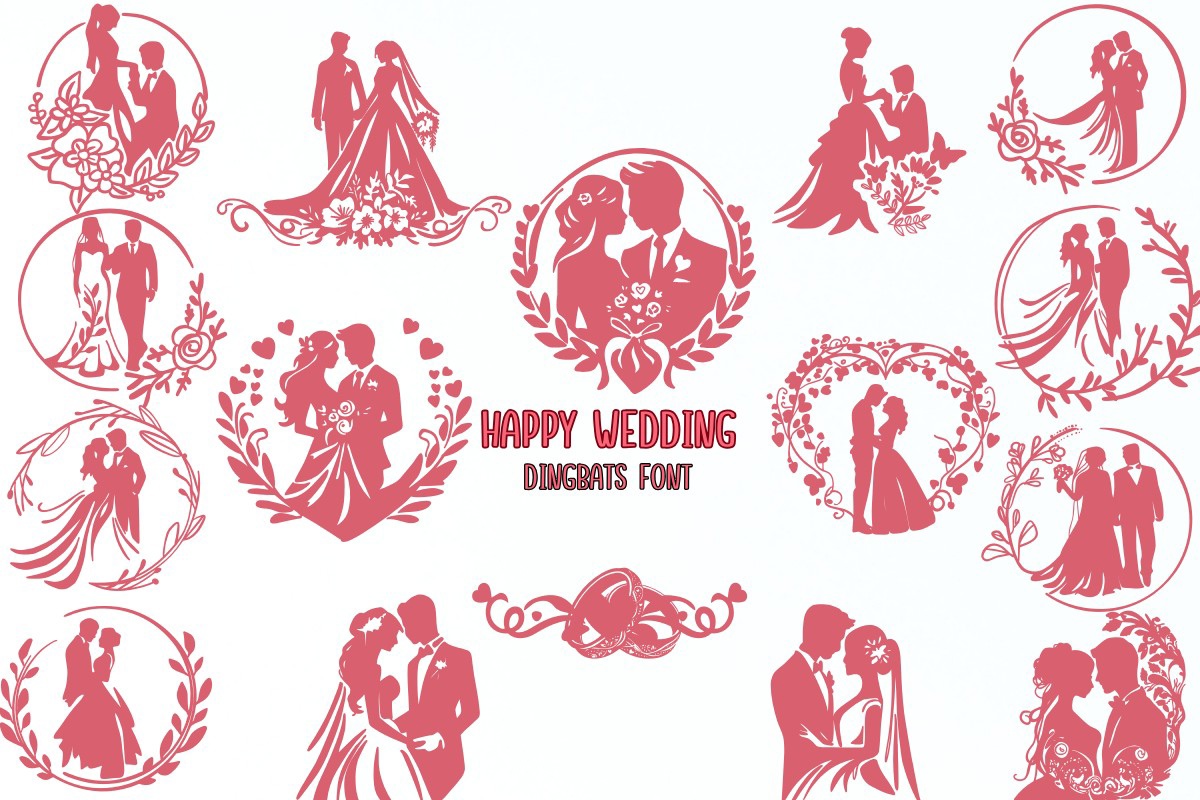 Happy Wedding Font