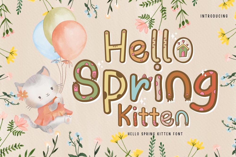 Hello Spring Kitten Font